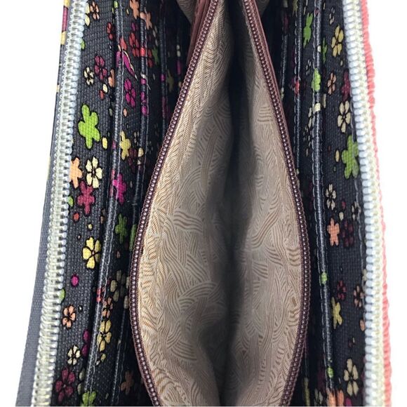 Sakroots Colorful Floral PEACE 3D Zip Round Wallet - Picture 13 of 16